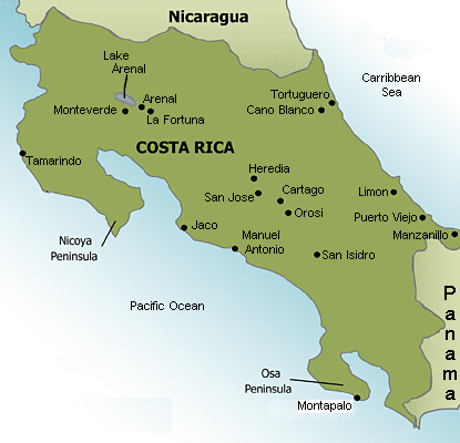 Costa Rica Map